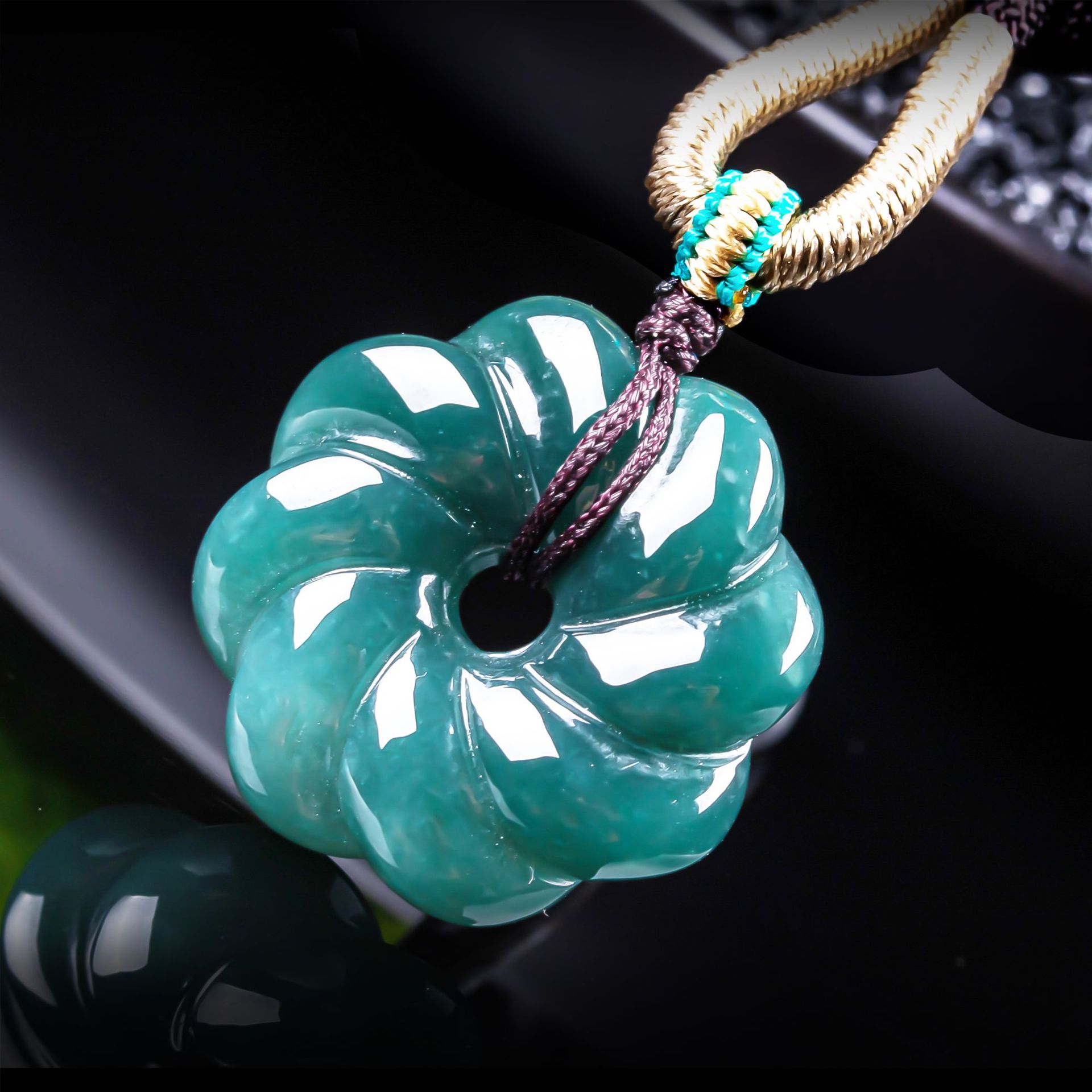 Jewelry & Watches Vitopoulos Reviews - Natürlicher burmesischer Jadeit-Blumenanhänger Halskette Accessoires Edelstein-Talismane