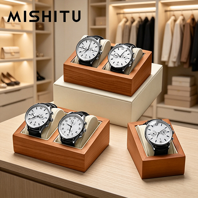 Jewelry And Watches Box - MISHITU Massivholz Uhrenaufbewahrungsbox Herren Armbanduhren Organizer