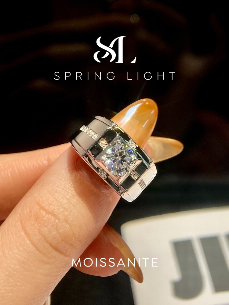 Moissanite Ring - Echter 1 Karat Modischer Zertifizierter Moissanit-Diamant-Verlobungsring
