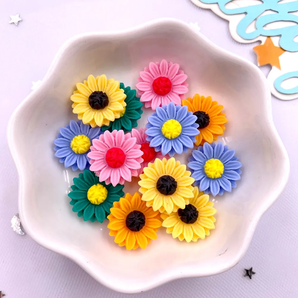 Paradise Jewelry & Watches Llc Miami Reviews - 30 Stück Harz bunte 15mm Sonnenblume