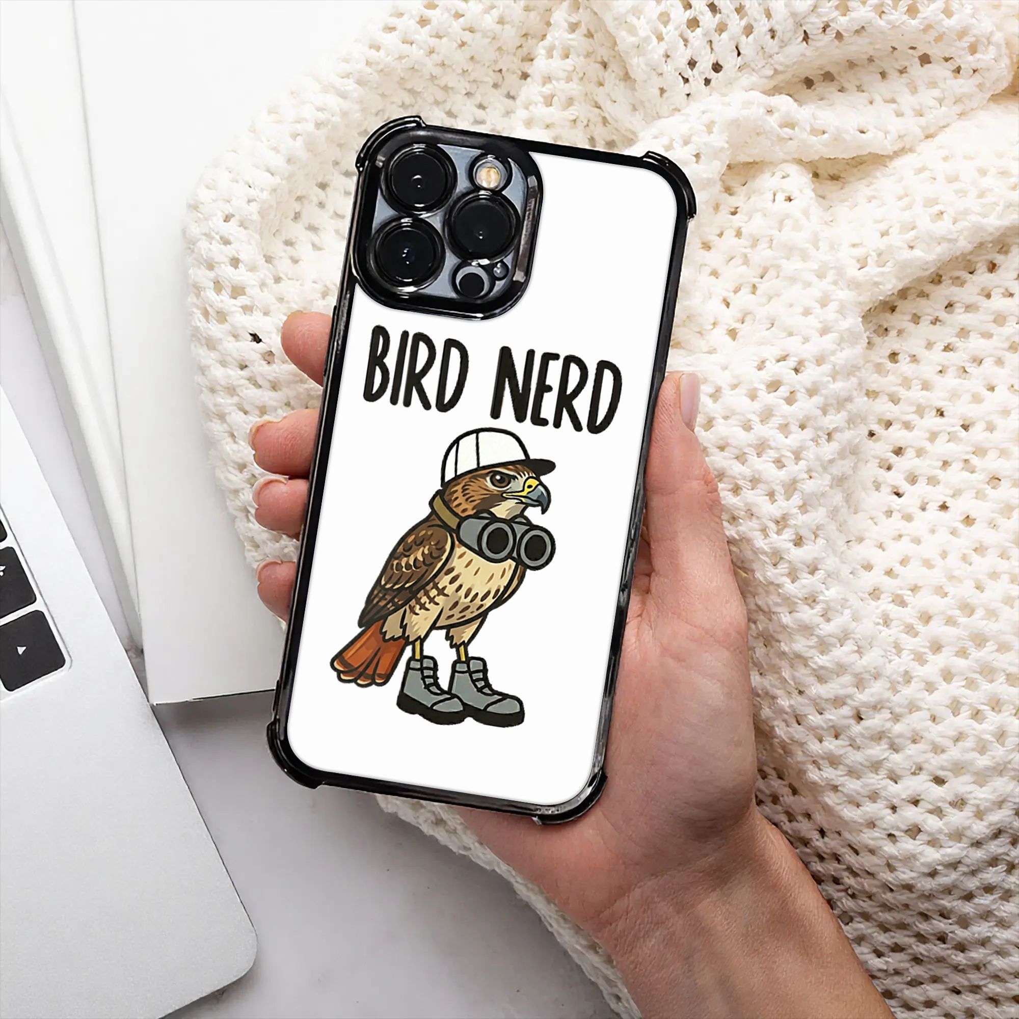 Watches & Jewelry Repair Center - Lustiger Vogel-Nerd beobachtet Rotenschwanzfalke Naturkunst Handyhülle