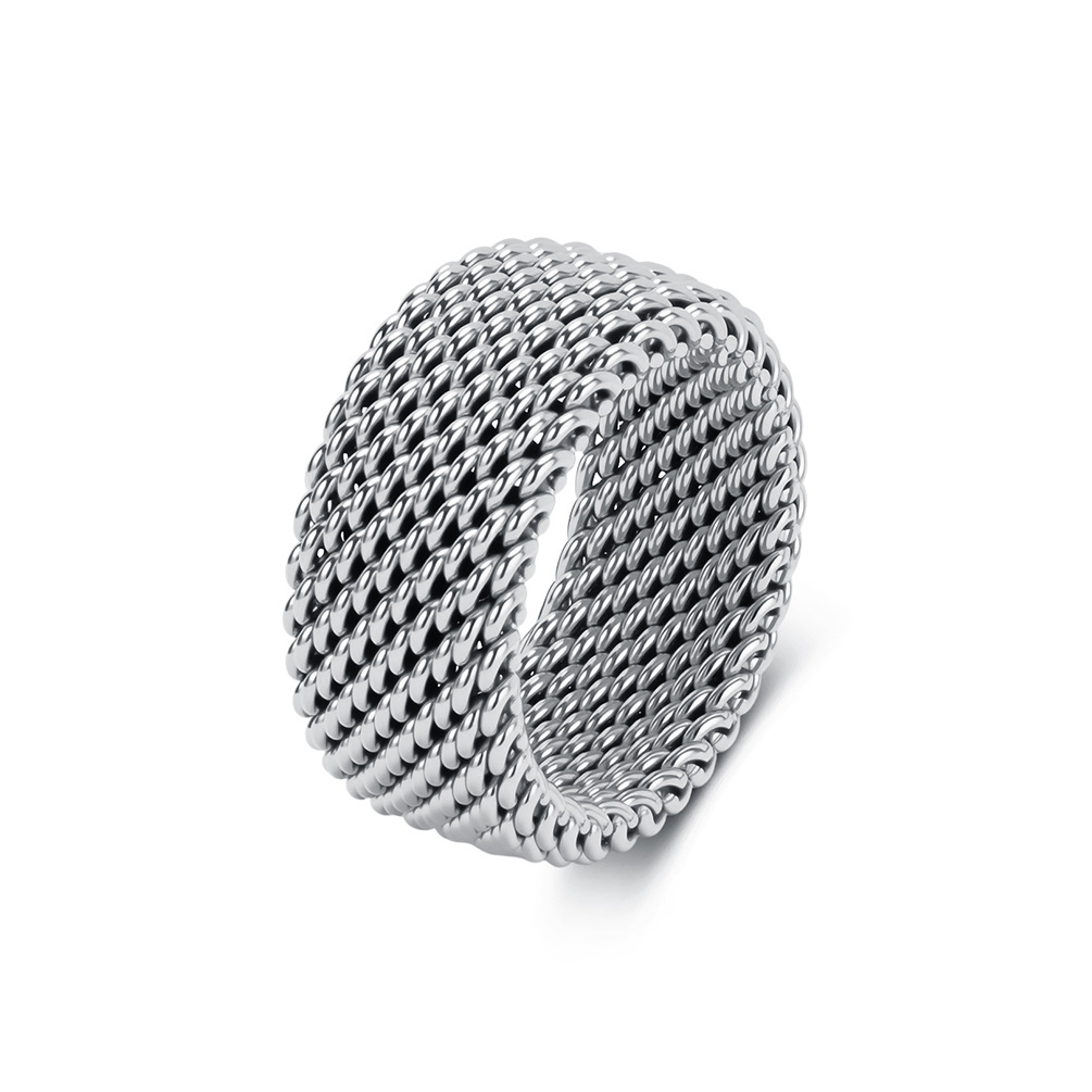 Minimalist Ring Stackable - Trendiger Edelstahl Geflochtener Ring Geometrischer Minimalistischer