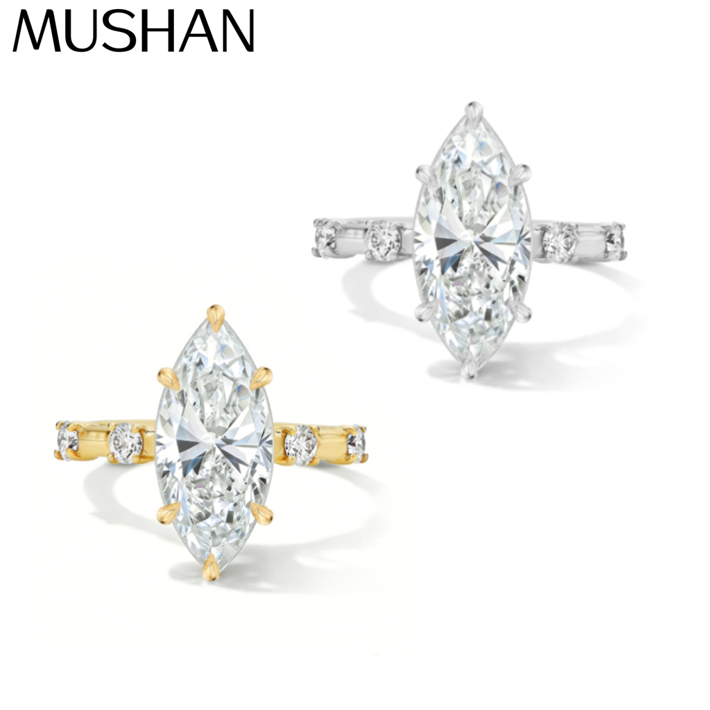 Moissanite Ring - MUSHAN Maßgefertigter Schmuck 925 Sterling Silber