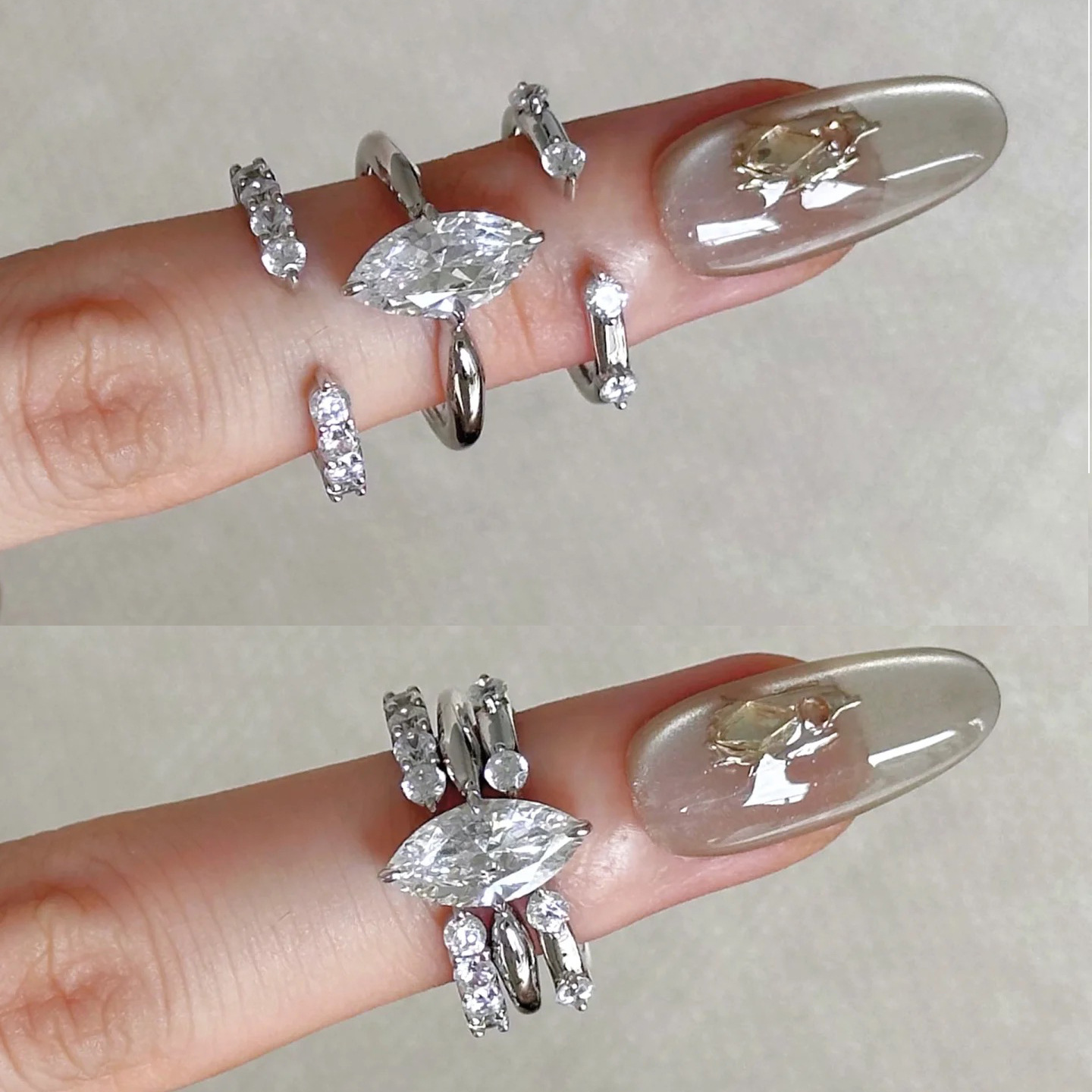 Minimalist Ring Stackable - Minimalistischer Stil Drei-in-Eins Stapelbare S925 Sterling