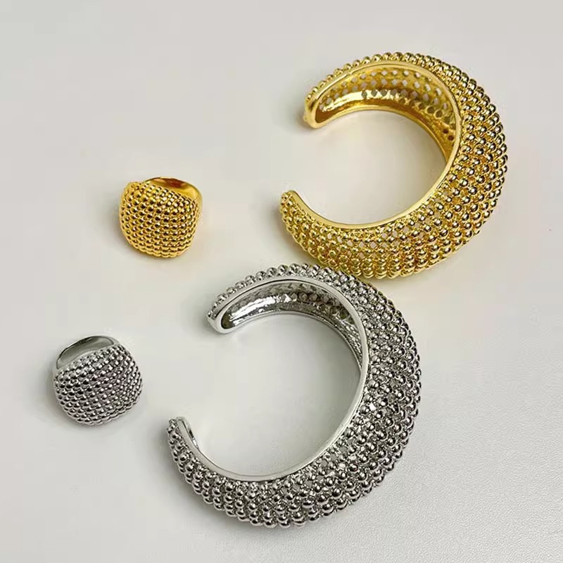 Luxuriöses Perlen-Textur Offen – Minimalist Ring Stackable Bewertung und Preis