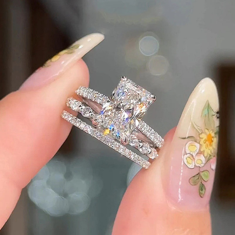 Vergoldeter Kupfer-Sterling-Si – Moissanite Ring Bewertung und Preis