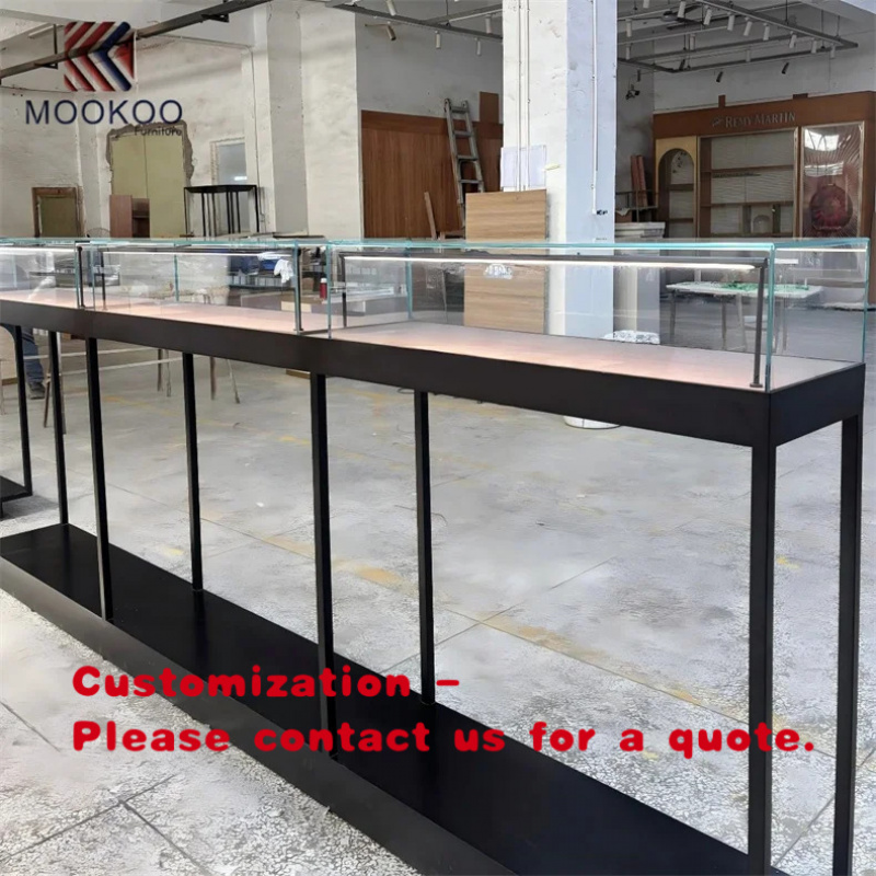 Anpassbare Glasvitrine mit Met – Jewelry Stores With Watches Bewertung und Preis