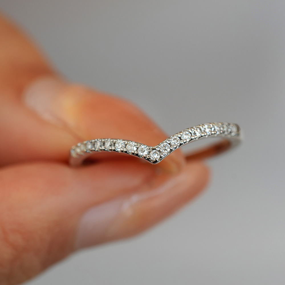 Sterlingsilber-Stapelring mit  – Minimalist Ring Stackable Bewertung und Preis