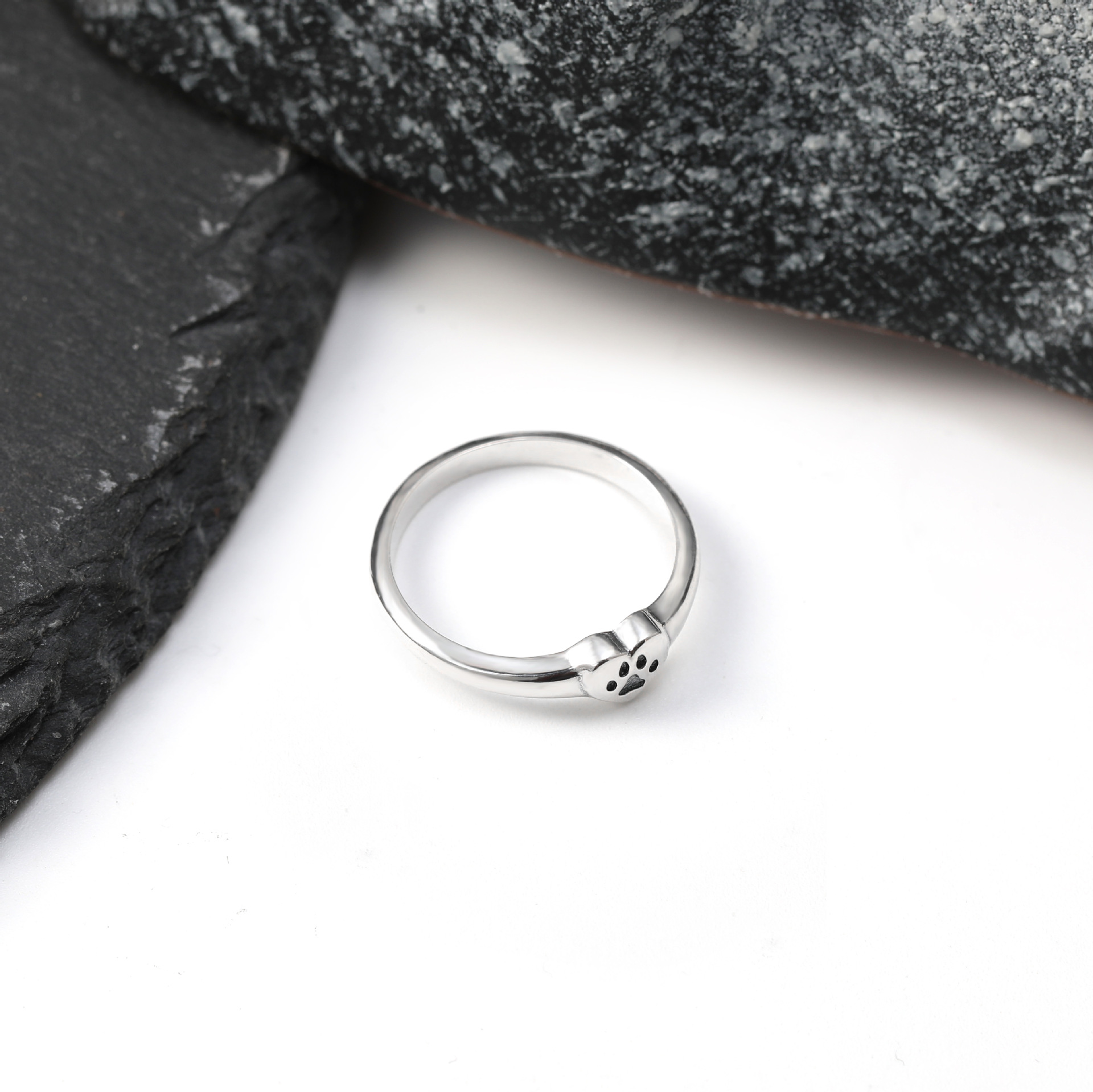 S925 Silber Hohler Pfotenabdru – Minimalist Ring Stackable Bewertung und Preis