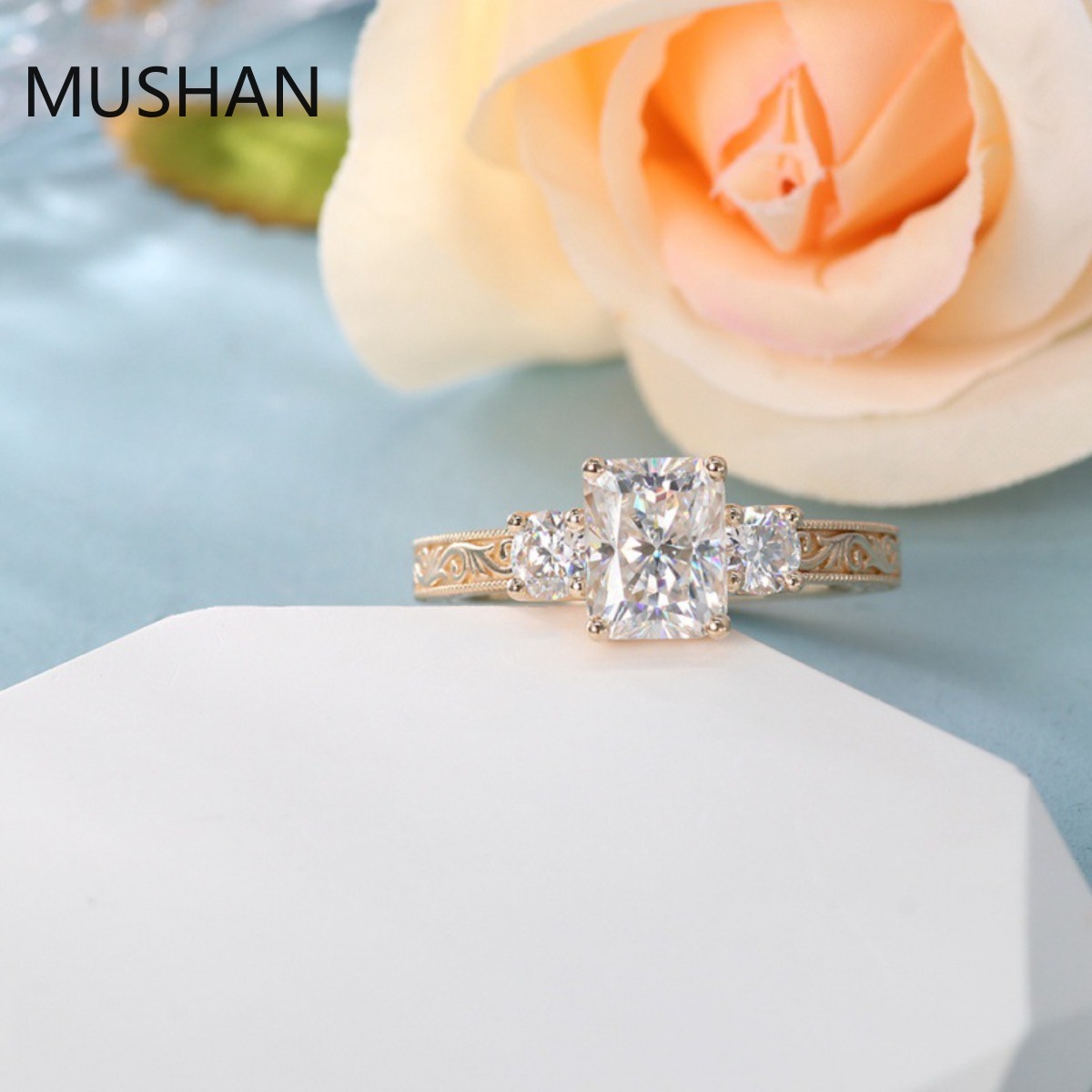 MUSHAN Luxus Maßgefertigte 14K – Moissanite Ring Bewertung und Preis