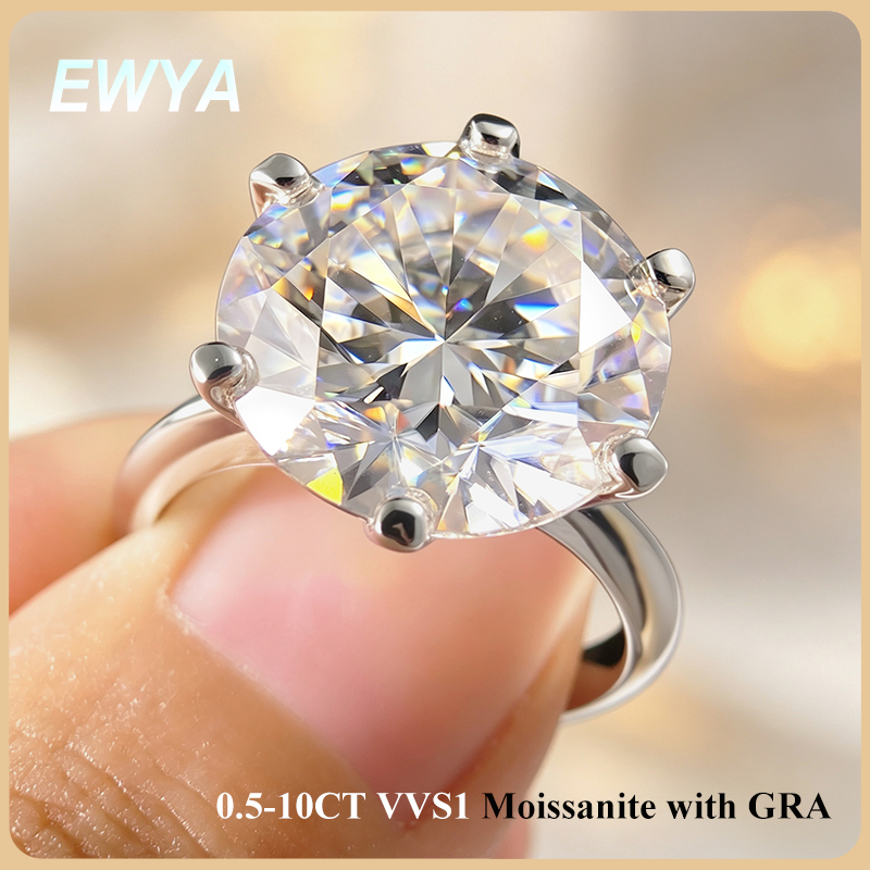 EWYA GRA-zertifiziert, 0,5–10  – Moissanite Ring Bewertung und Preis