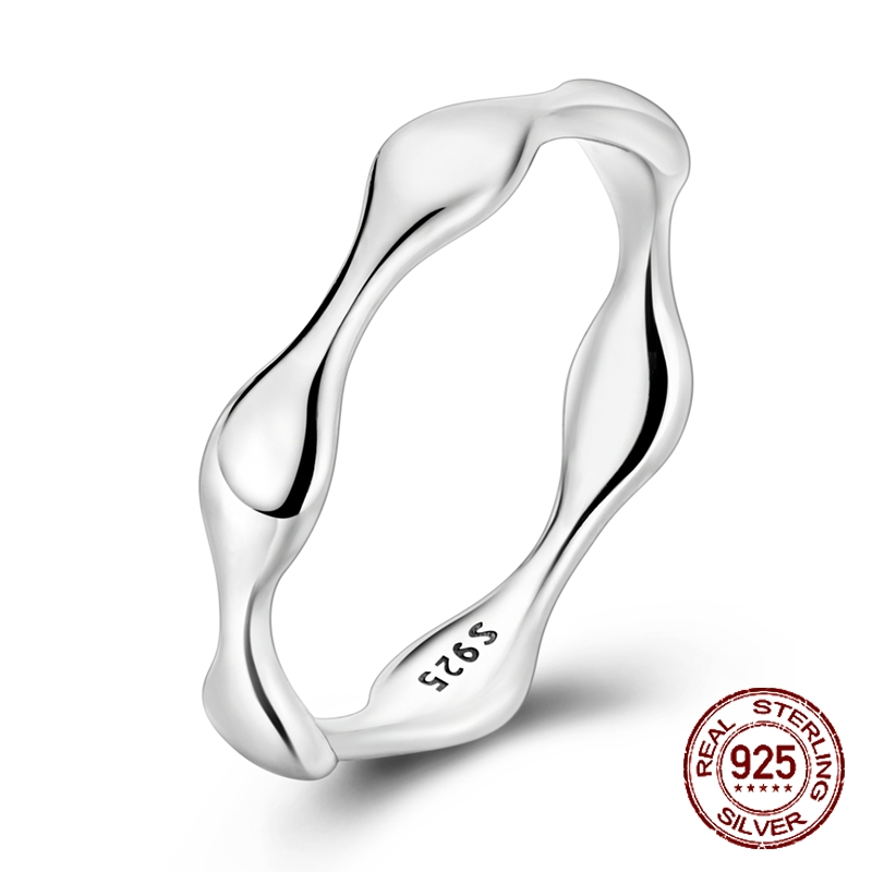 925 Sterling Silber Wellenförm – Minimalist Ring Stackable Bewertung und Preis